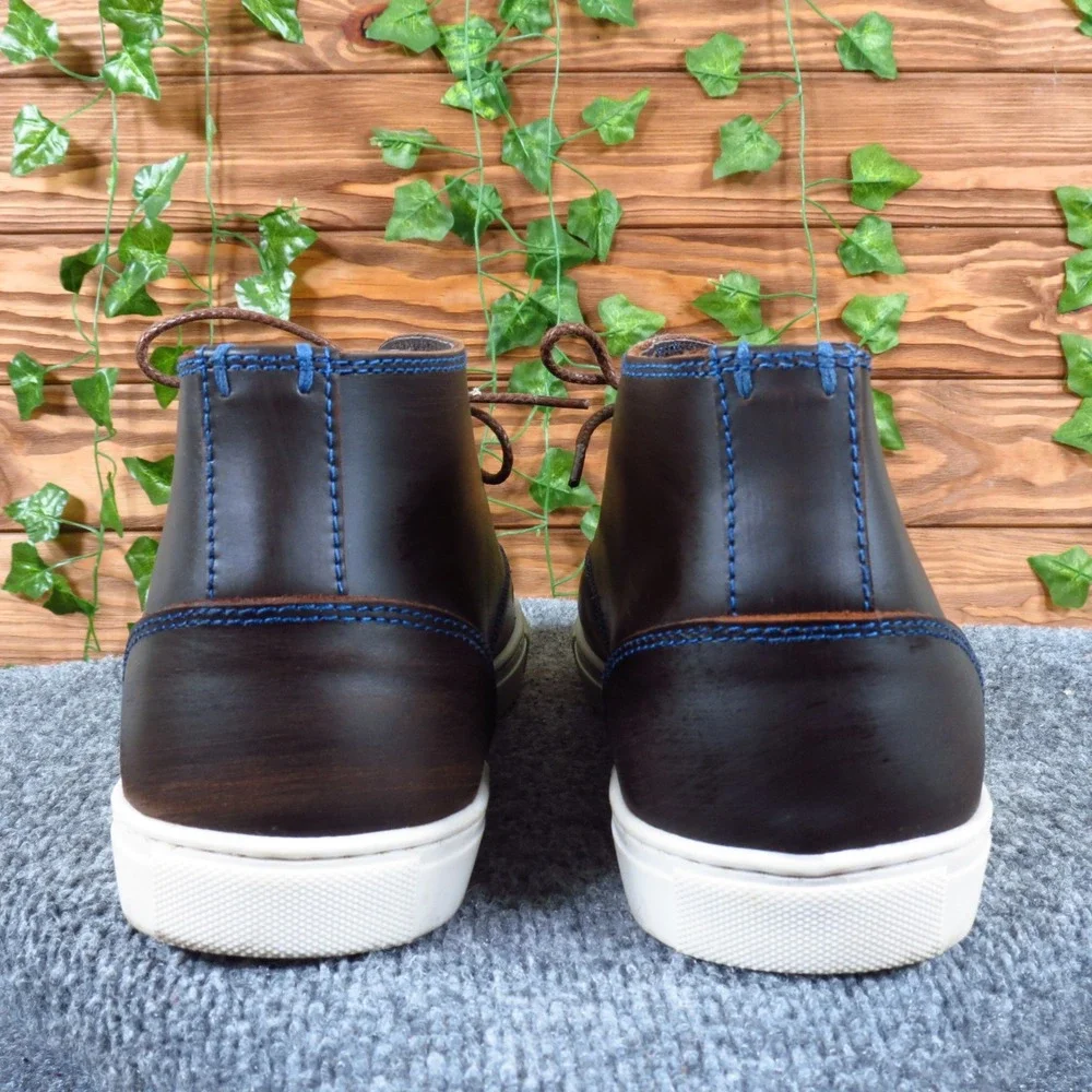 Robert Wayne‎ 44430 Mens Chukka Boots Size 11.5D Casual Brown Leather Sneakers